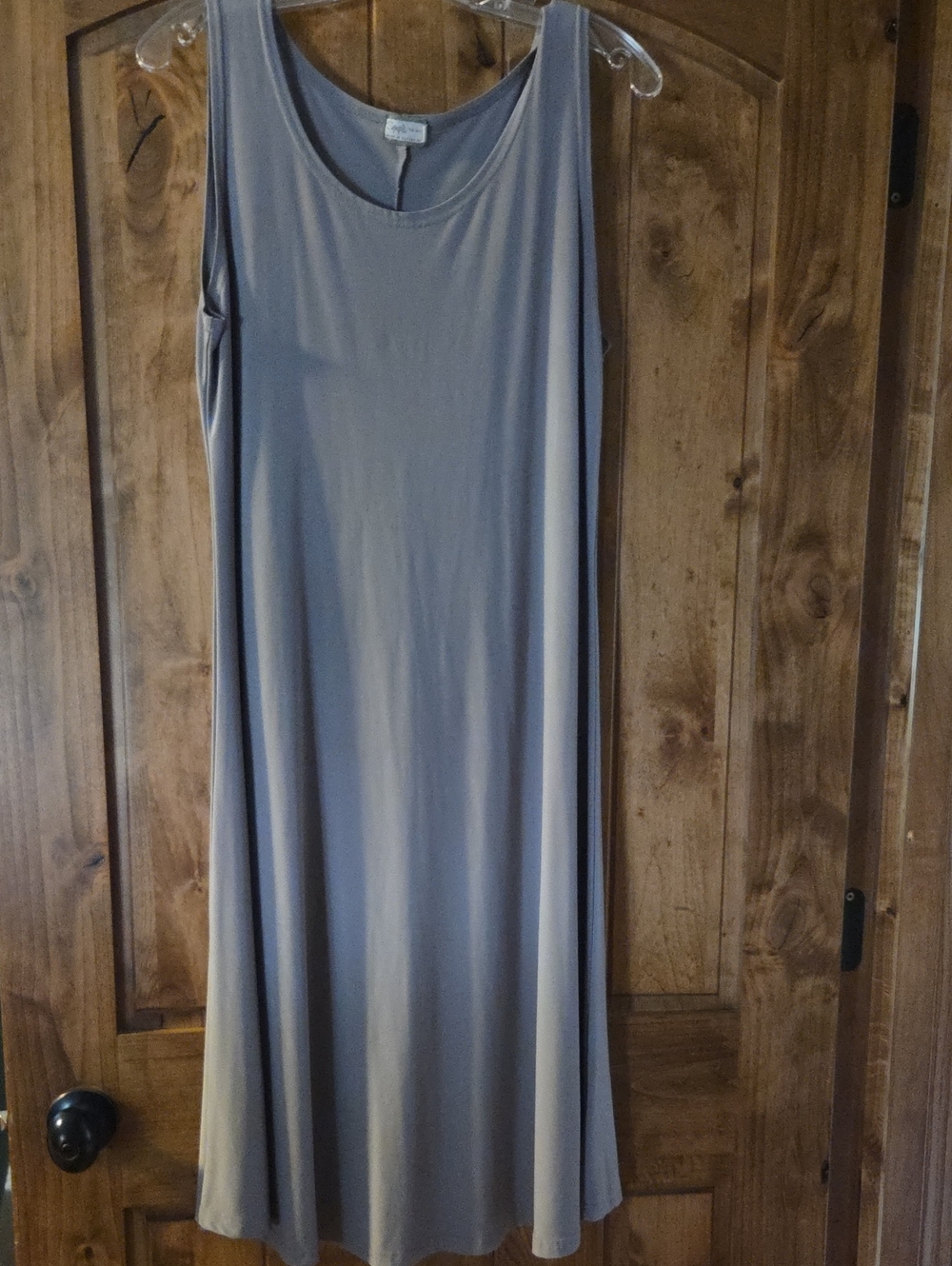 Sympli Sleeveless Midi Dress in Light Gray